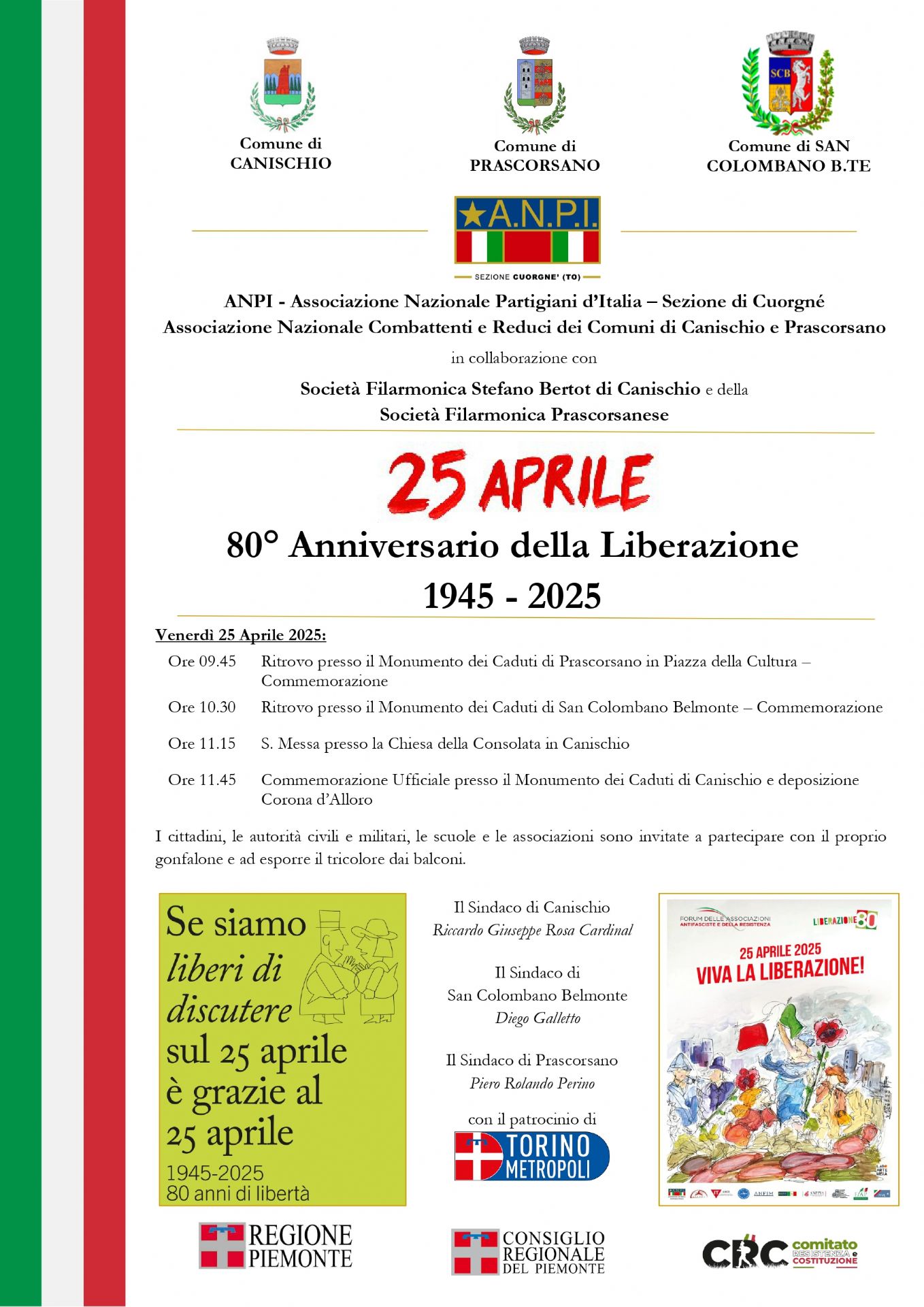 manifesto commemorazione 25 aprile 2025 - programma