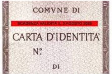 scadenza carta di identità cartacea max: 03.08.2026